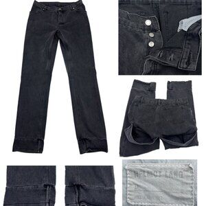 Vintage HELMUT LANG Jeans Size 30 Slim Black Rare Archive Pocket Denim ButtonFly